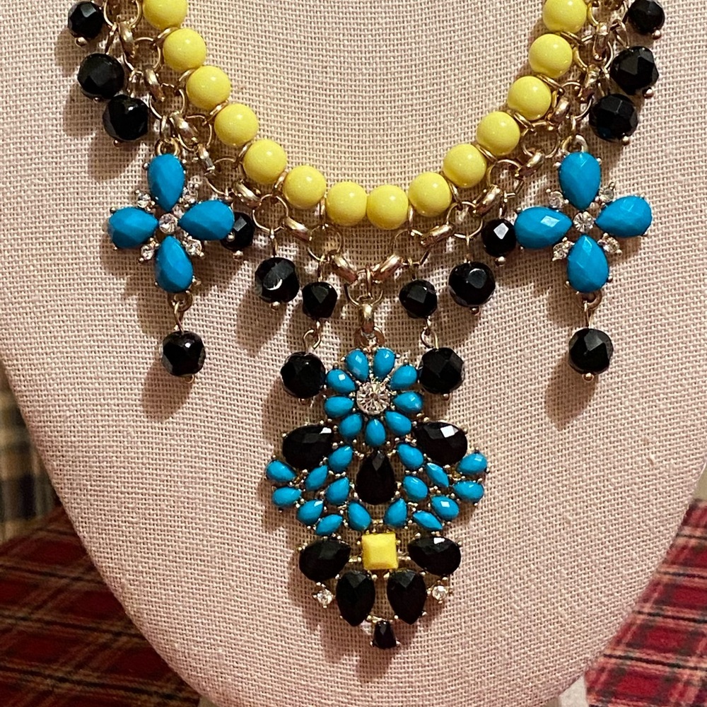 Berry’s Bold Colored Cabochon Statement Necklace - image 1